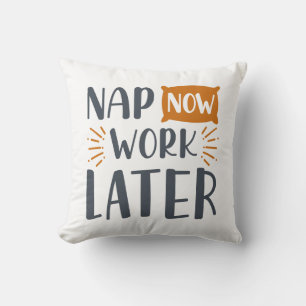 Cojín Decorativo Siesta Ahora Trabajar Más Tarde
