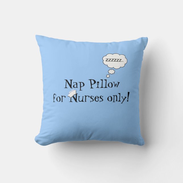 Cojín Decorativo Siesta de las enfermeras Almohada-Azul (Anverso)