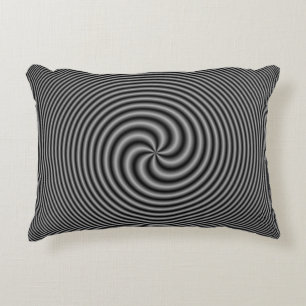 Cojín Decorativo Siete espiral en blanco y negro