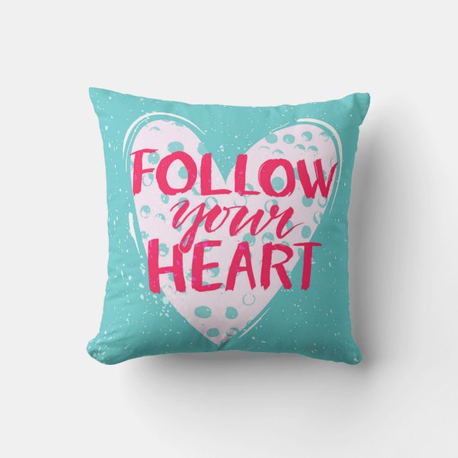 Cojín Decorativo Siga su corazón 2 (Anverso)