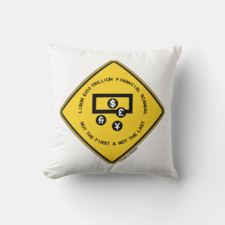 Cojín Decorativo Signo de advertencia de escándalo financiero por $