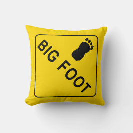 Cojín Decorativo Signo de advertencia de pie grande