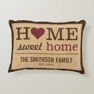 Cojín Decorativo Signo de bienvenida personalizado de la familia Sw