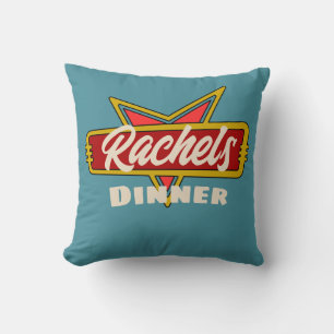 Cojín Decorativo Signo de cena de época retro disfrazado