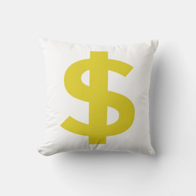 Cojín Decorativo Signo de dólar (Anverso)