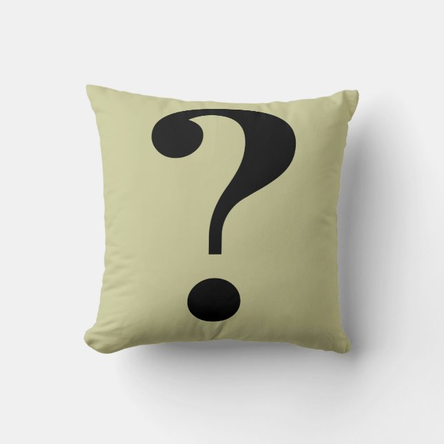 Cojín Decorativo Signo de interrogación (Anverso)