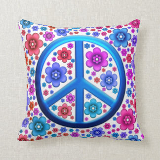 Cojín Decorativo Signo de la paz del Hippie