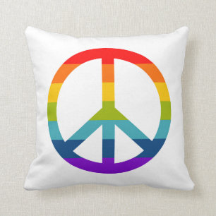 Cojín Decorativo Signo de paz arcoiris