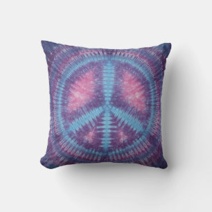 Cojín Decorativo Signo de paz azul Tie Dye American MoJo Pillow