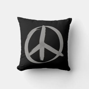 Cojín Decorativo Signo de paz gris