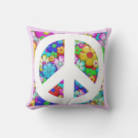 Signo de paz hippy Cushion