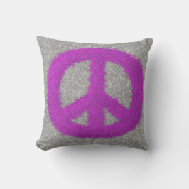 Cojín Decorativo Signo de Paz Púrpura