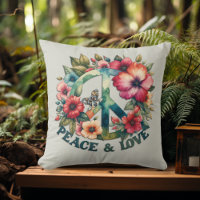 Signo de paz retro "Paz y amor" de los 70 de porra