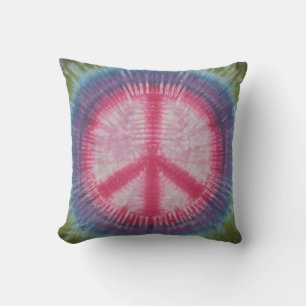 Cojín Decorativo Signo de paz rosa Tie Dye American MoJo Pillow