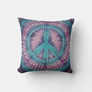 Cojín Decorativo Signo de paz turquesa Tie Dye American MoJo Pillow