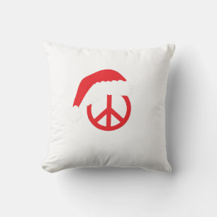 Cojín Decorativo Signo de Santa Paz Ho Ho Ho Ho Ho con Santa Hat