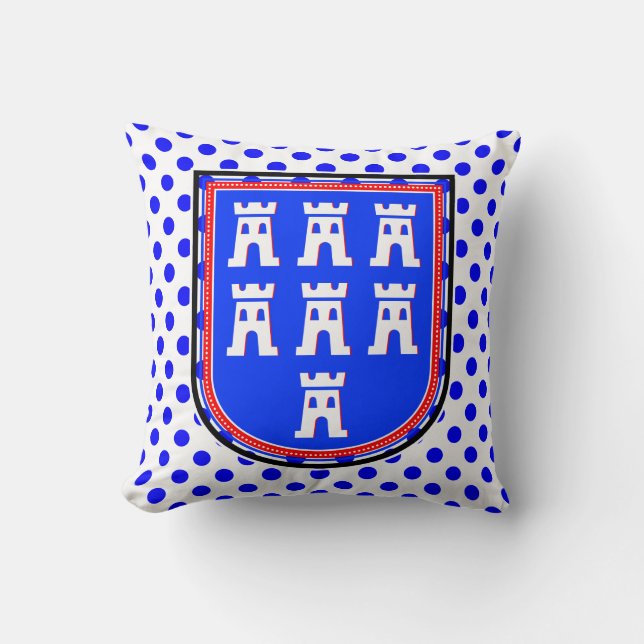 Cojín Decorativo Signo sajón rojo azul (Anverso)