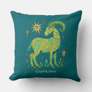 Cojín Decorativo Signo zodiacal Capricornio en patrones intrincados