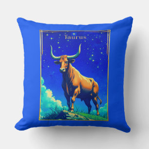 Cojín Decorativo Signo zodiacal Tauro arraigado en la tierra y el c