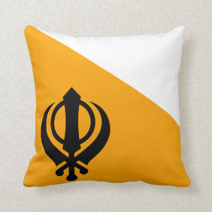 Cojín Decorativo Sikhism santo sikh Nishan Sahib de la bandera de