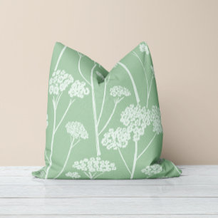 Cojín Decorativo Silencio de pradera Flor silvestre verde Pálido Es