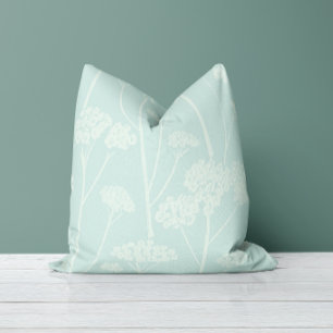 Cojín Decorativo Silencio de pradera suave aqua pálido espuma de ma