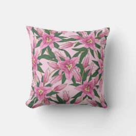 Cojín Decorativo Silencio en flor en rosa pastel