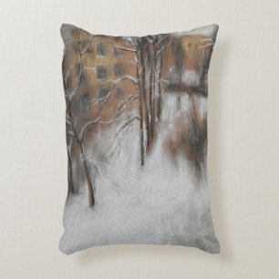 Cojín Decorativo Silencio Invernal junto a la Ventana