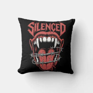 Cojín Decorativo Silent Scream Mouth Illustration