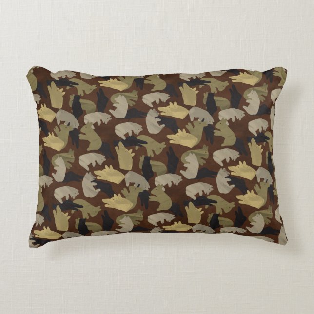 Cojín Decorativo Silhouette Animal Camouflage Brown (Anverso)