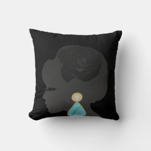 Cojín Decorativo Silhouette Black Woman Dark Glamour