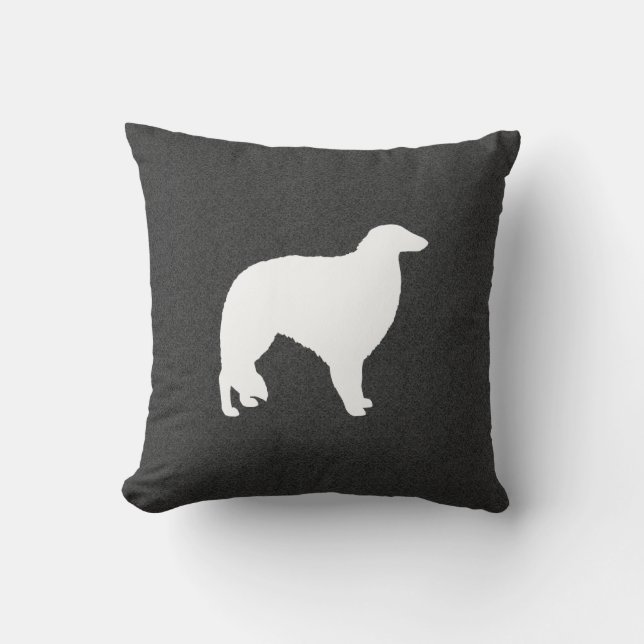 Cojín Decorativo Silhouette Borzoi (Anverso)