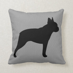 Cojín Decorativo Silhouette de Boston Terrier