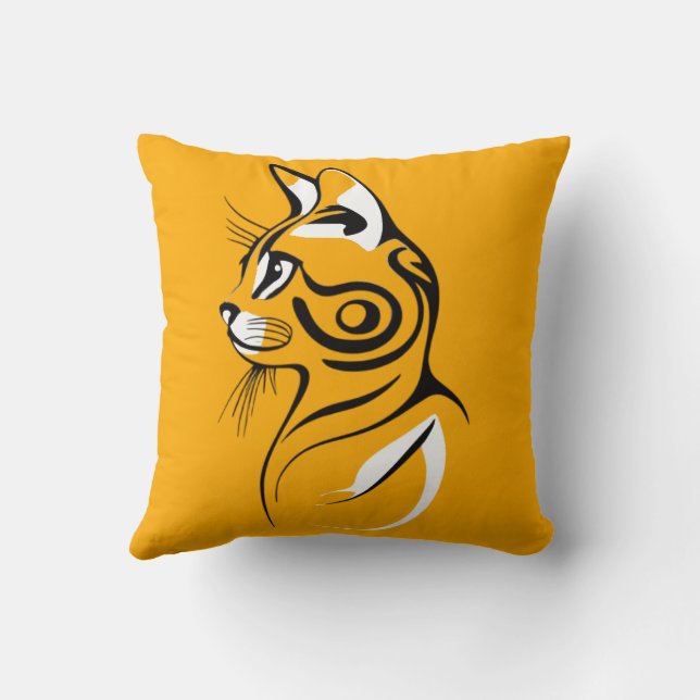 Cojín Decorativo Silhouette de gato (Reverso)