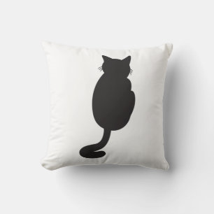 Cojín Decorativo Silhouette de gato negro minimalista