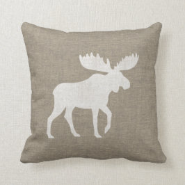 Cojín Decorativo Silhouette de Moose| Decoración de la vida silvest