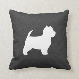 Cojín Decorativo Silhouette de White Terrier West Highland