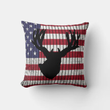 Silhouette Deer sobre la caza de la bandera estado