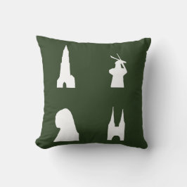 Cojín Decorativo Silhouette Delft sobre verde