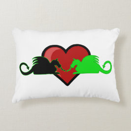 Cojín Decorativo Silhouette Dragon Love