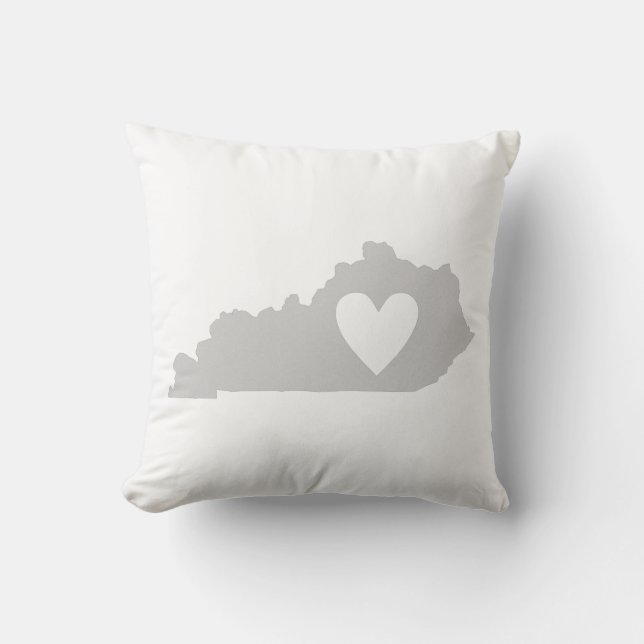 Cojín Decorativo Silhouette estatal Heart Kentucky (Anverso)