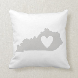 Cojín Decorativo Silhouette estatal Heart Kentucky