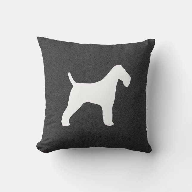 Cojín Decorativo Silhouette Fox Terrier (Anverso)