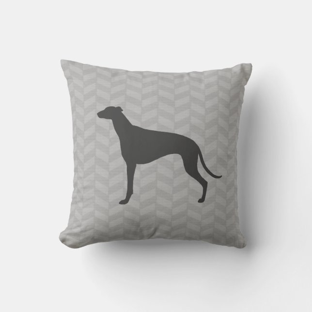 Cojín Decorativo Silhouette Greyhound (Anverso)