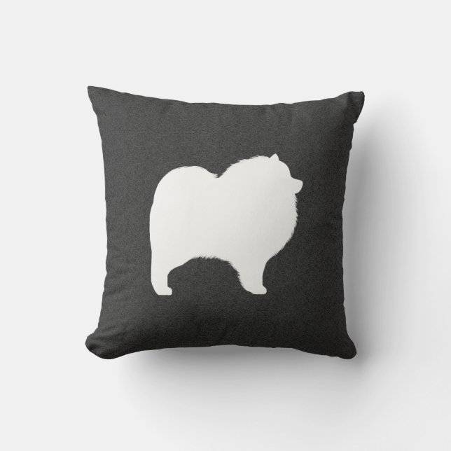 Cojín Decorativo Silhouette Keeshond (Anverso)