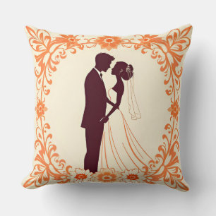 Cojín Decorativo Silhouette romántica de una pareja