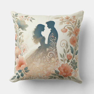 Cojín Decorativo Silhouette romántica de una pareja