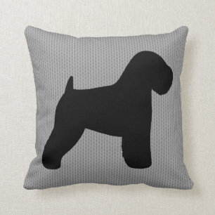 Cojín Decorativo Silhouette Terrier de llanta blanda