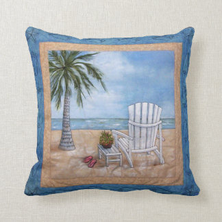 Cojín Decorativo Silla de Adirondak en la playa de Wrightsville