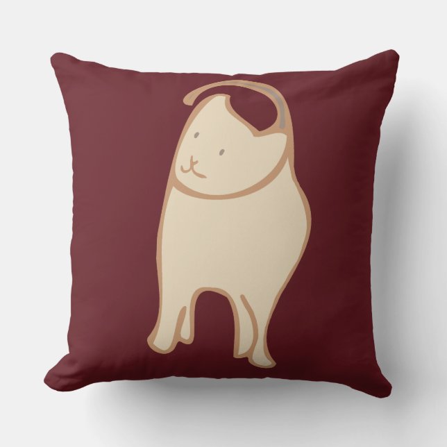 Cojín Decorativo Silly Cat Throw Pillow (Anverso)